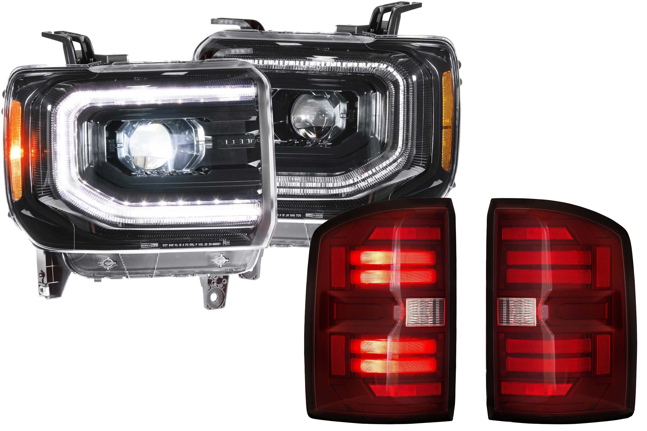 GMC Sierra HD (15-19) Headlight & Tail Light Combo